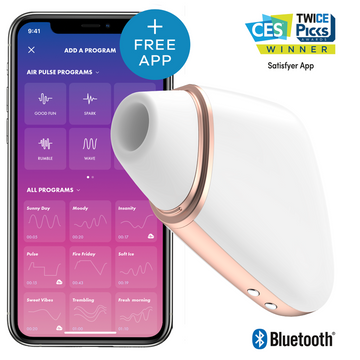 SATISFYER - STIMULATEUR ET VIBREUR À PULSATION D'AIR LOVE TRIANGLE BLANC