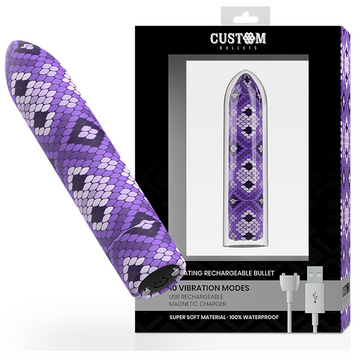 BALLES VIBRANTES PERSONNALISÉES - BALLE VIBRANTE MAGNÉTIQUE RECHARGEABLE SERPENT VIOLETTE 10 INTENSITÉS