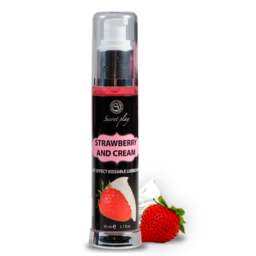 SECRETPLAY - LUBRIFIANT 2-EN-1 EFFET CHAUD FRAISE & CRÈME 50 ML