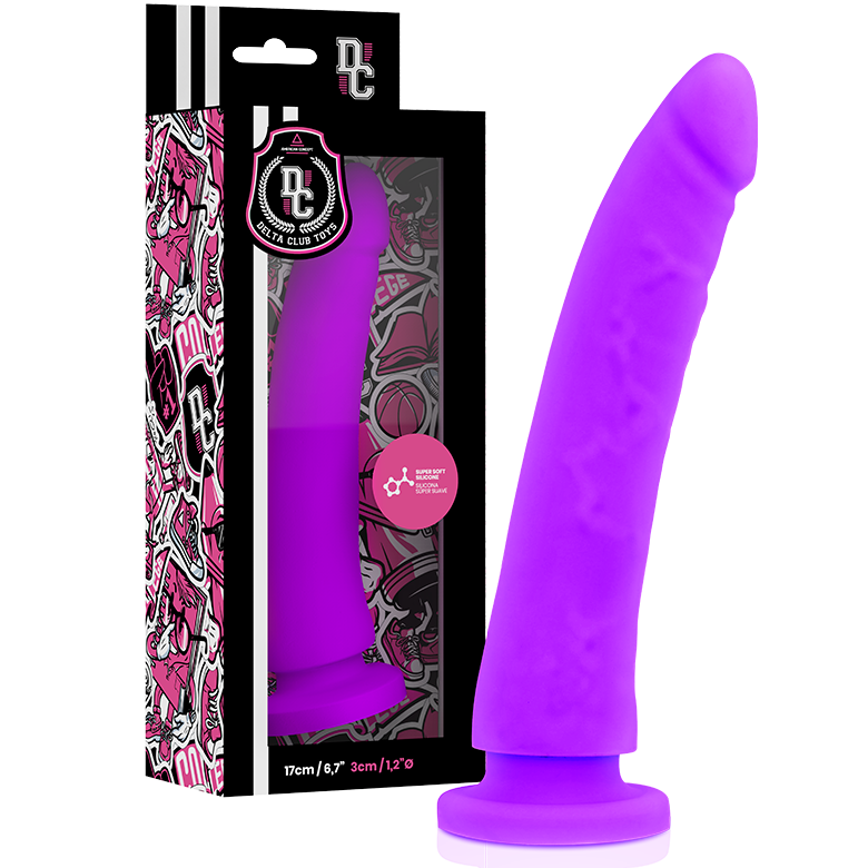 DELTA CLUB - SPEELGOED LILA DILDO MEDISCH SILICONE 17 CM -O- 3 CM