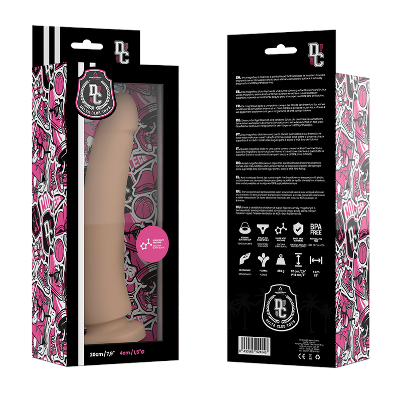 DELTA CLUB - SPEELGOED NATUURLIJKE DILDO MEDISCH SILICONE 20 CM -O- 4 CM