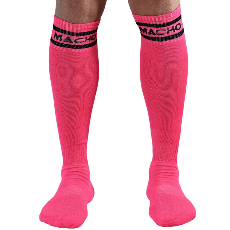 MACHO - CHAUSSETTES HAUTES TAILLE UNIQUE ROSES