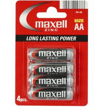MAXELL - PILE SALINE MANGANÈSE AA R6 * 4 UNITÉS