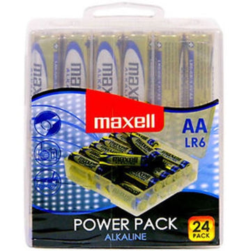 MAXELL - PILE ALCALINE AA LR6 PACK * 24 PILES